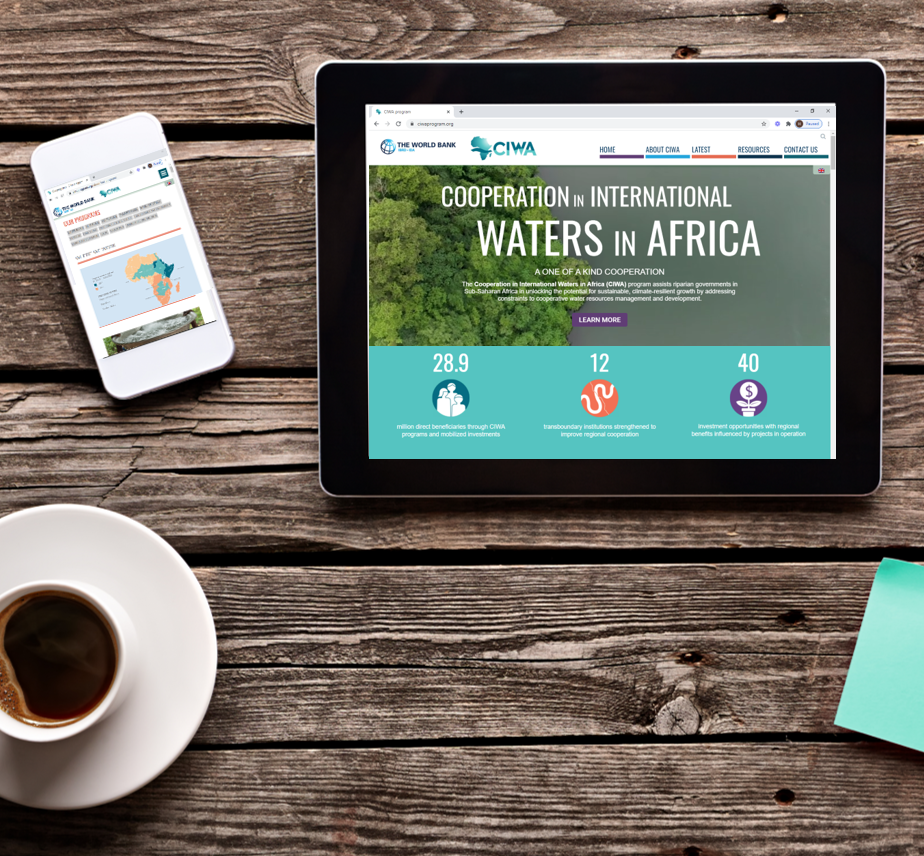 Scriptoria creates new website and interactive map for Cooperation in International Waters in Africa